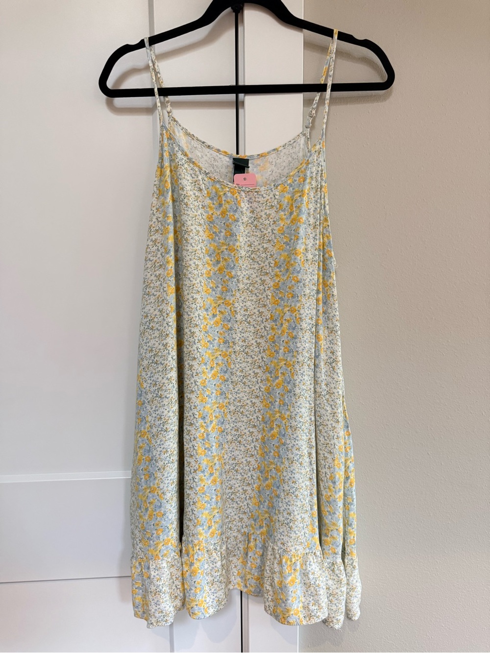 Wild Fable Yellow Floral Slip Dress with adjustable straps